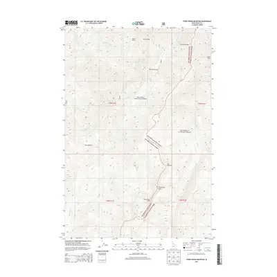 2013 Map of Three Prong Mountain, 2013 Print