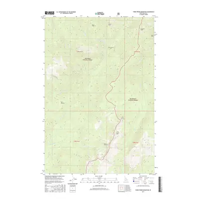 2017 Map of Three Prong Mountain, 2017 Print