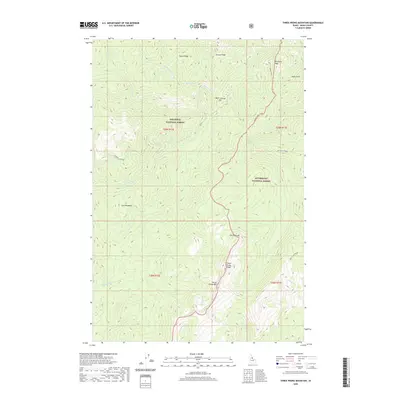 2020 Map of Three Prong Mountain, 2020 Print