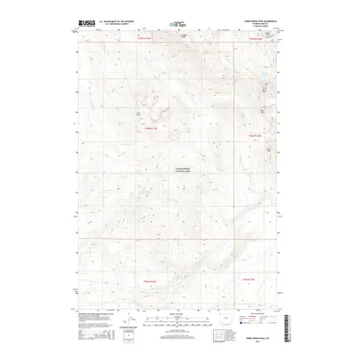 2015 Map of Three Rivers Peak, 2015 Print
