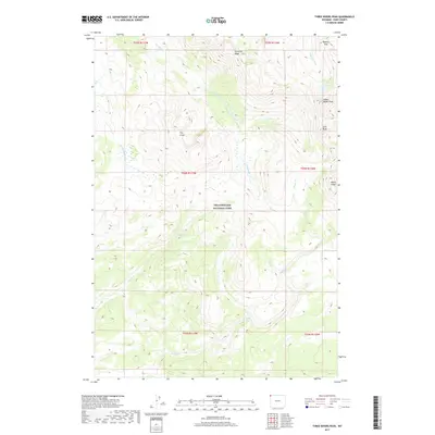 2017 Map of Three Rivers Peak, 2017 Print