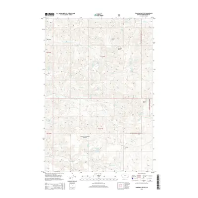 2014 Map of Threemile Buttes, 2014 Print