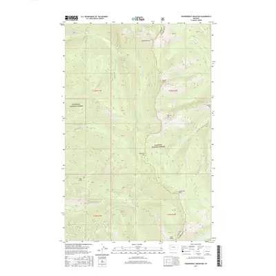2017 Map of Thunderbolt Mountain, 2017 Print