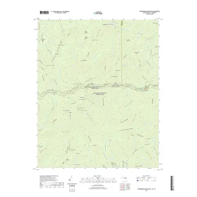 2019 Map of Thunderhead Mountain, 2019 Print
