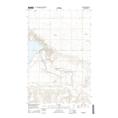 2014 Map of Tiber Dam, 2014 Print
