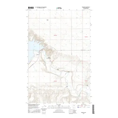 2017 Map of Tiber Dam, 2017 Print