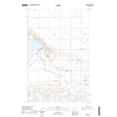 2020 Map of Tiber Dam, 2020 Print