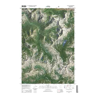 2014 Map of Tin Cup Lake, 2014 Print