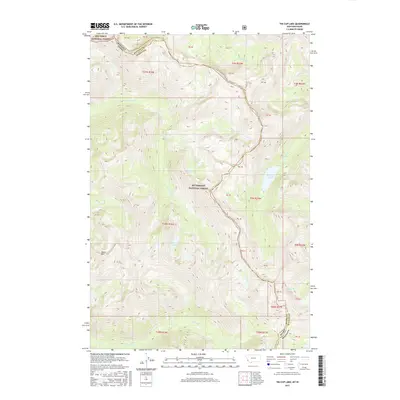 2017 Map of Tin Cup Lake, 2017 Print