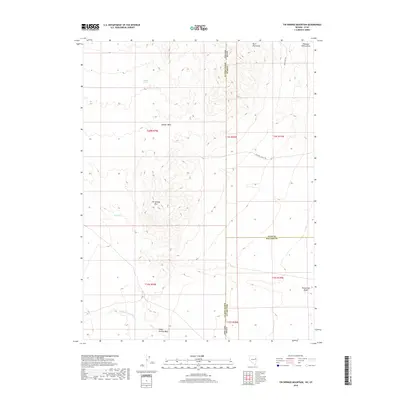 2018 Map of Tin Springs Mountain, 2018 Print