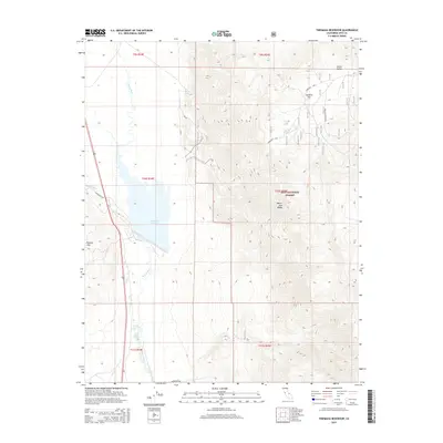 2015 Map of Tinemaha Reservoir, 2015 Print