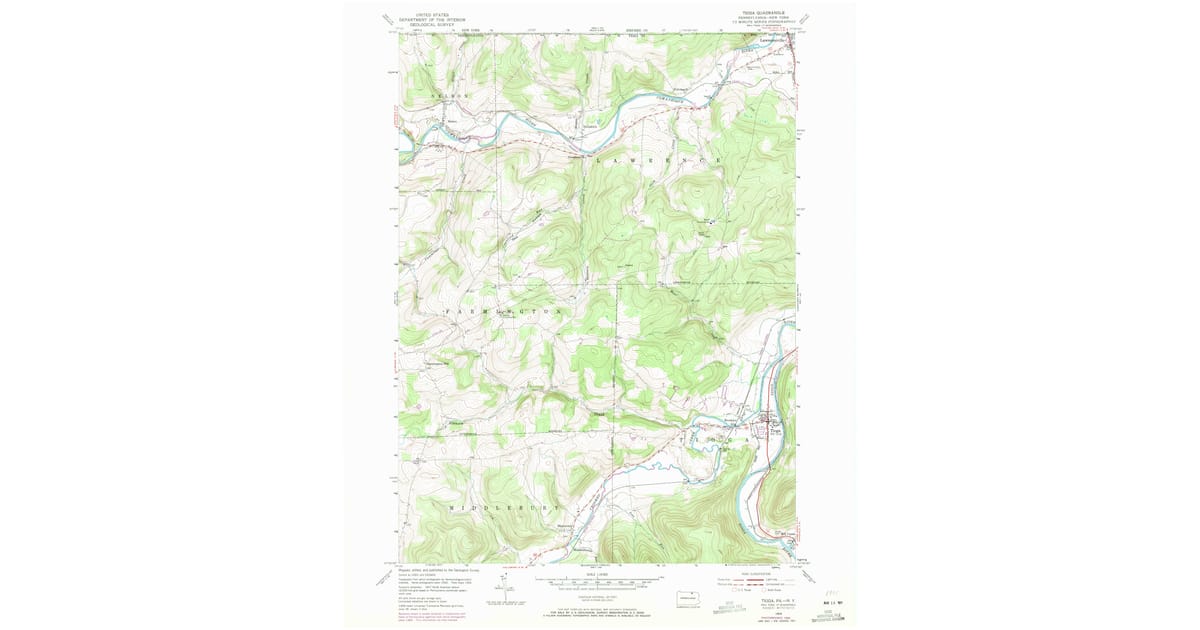 1969 Map of Tioga, Tioga County, PA — High-Res | Pastmaps