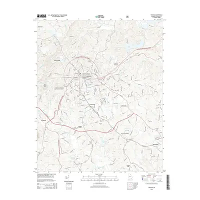 2014 Map of Toccoa, 2014 Print