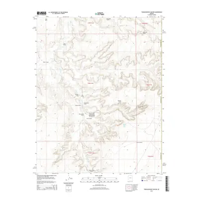 2014 Map of Toenleshushe Canyon, 2014 Print
