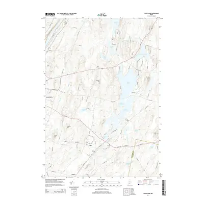 2014 Map of Togus Pond, 2014 Print