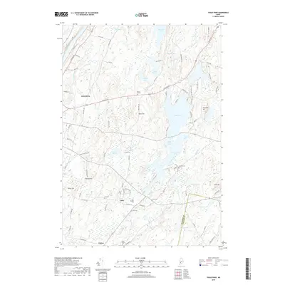 2018 Map of Togus Pond, 2018 Print