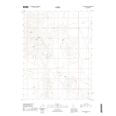 2020 Map of Topaz Mountain East, 2020 Print