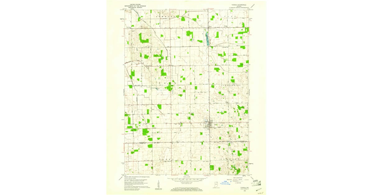 1959 Map of Topeka, IN — High-Res | Pastmaps