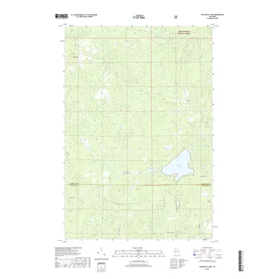 2018 Map of Totagatic Lake, 2018 Print