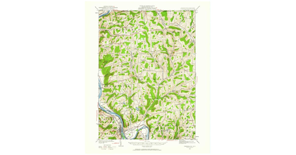 Old Maps of North Towanda Township - Towanda Bradford County Pa Usgs Topo 1923 Og 1200x630 