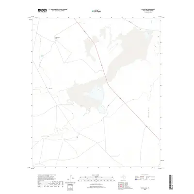 2019 Map of Toyah Lake, 2019 Print