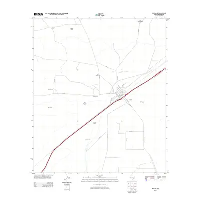 2013 Map of Toyah, 2013 Print
