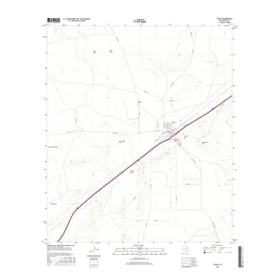 2016 Map of Toyah, 2016 Print