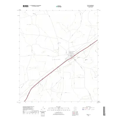 2019 Map of Toyah, 2019 Print