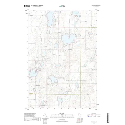 2018 Map of Trade Lake, 2018 Print