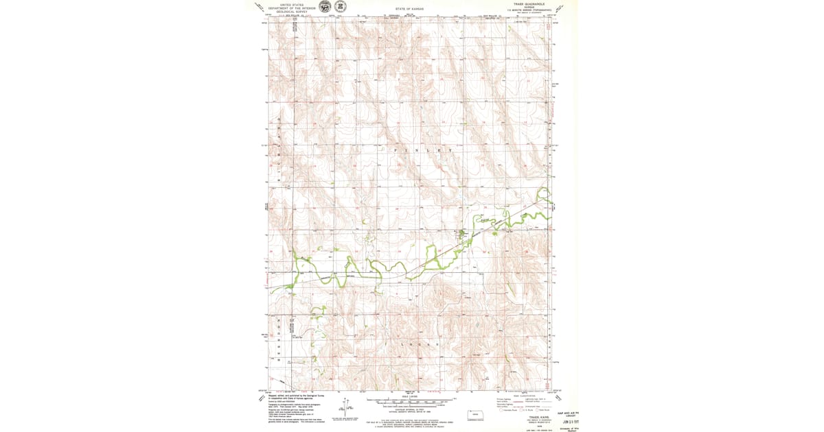 1978 Map of Traer, Decatur County, KS — High-Res | Pastmaps