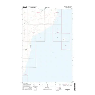2014 Map of Traverse Island, 2014 Print