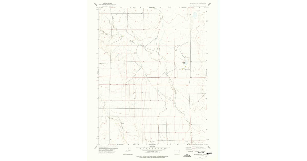 1978 Map of Trimble Lake, Kiowa County, CO — High-Res | Pastmaps