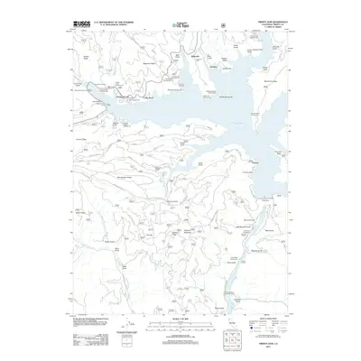 2012 Map of Trinity Dam, 2012 Print