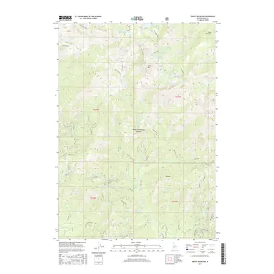 2017 Map of Trinity Mountain, 2017 Print