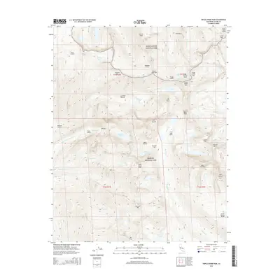 2015 Map of Triple Divide Peak, 2015 Print