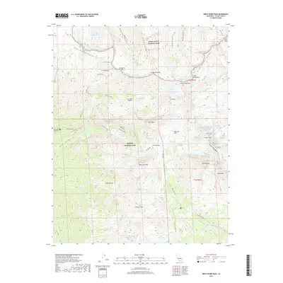 2018 Map of Triple Divide Peak, 2018 Print