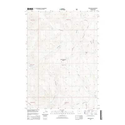2015 Map of Tripod Peak, 2015 Print