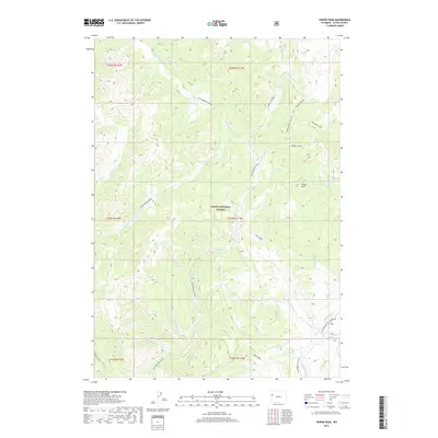 2017 Map of Tripod Peak, 2017 Print