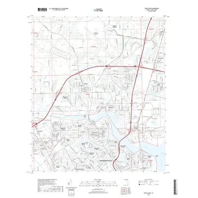 2018 Map of Trout River, 2018 Print