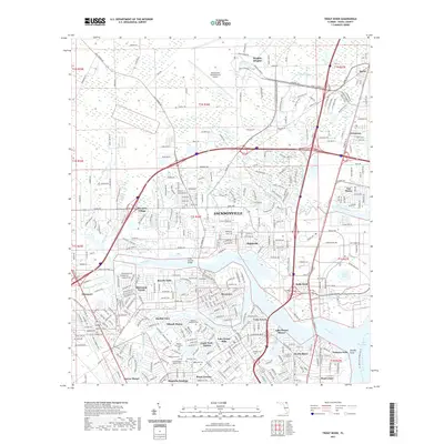 2021 Map of Trout River, 2021 Print
