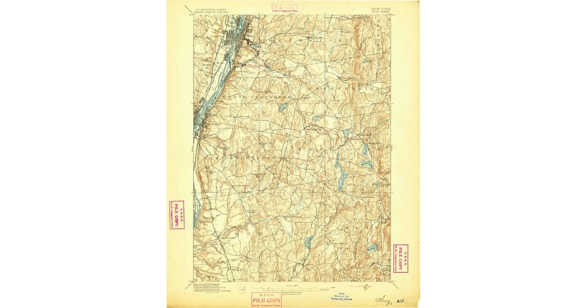 1895 Map of Troy, NY — High-Res | Pastmaps