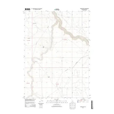 2013 Map of Tuanna Butte, 2013 Print