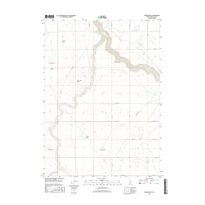2017 Map of Tuanna Butte, 2017 Print