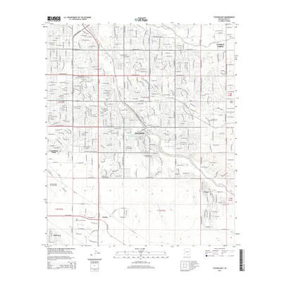 2014 Map of Tucson East, 2014 Print