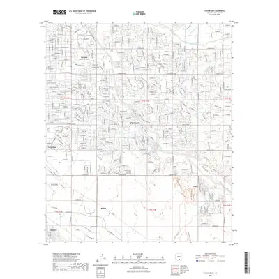 2021 Map of Tucson East, 2021 Print
