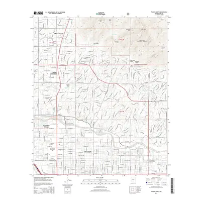 2014 Map of Tucson North, 2014 Print