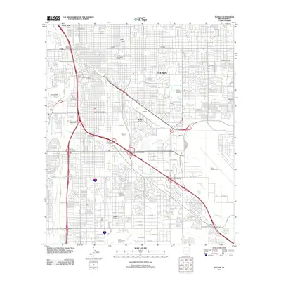 2011 Map of Tucson, 2011 Print