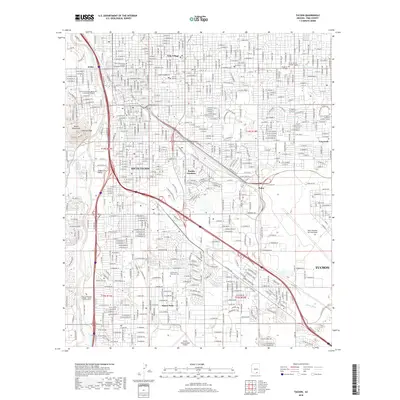 2018 Map of Tucson, 2018 Print