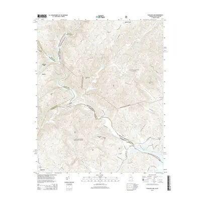 2014 Map of Tugaloo Lake, 2014 Print