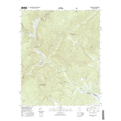 2017 Map of Tugaloo Lake, 2017 Print